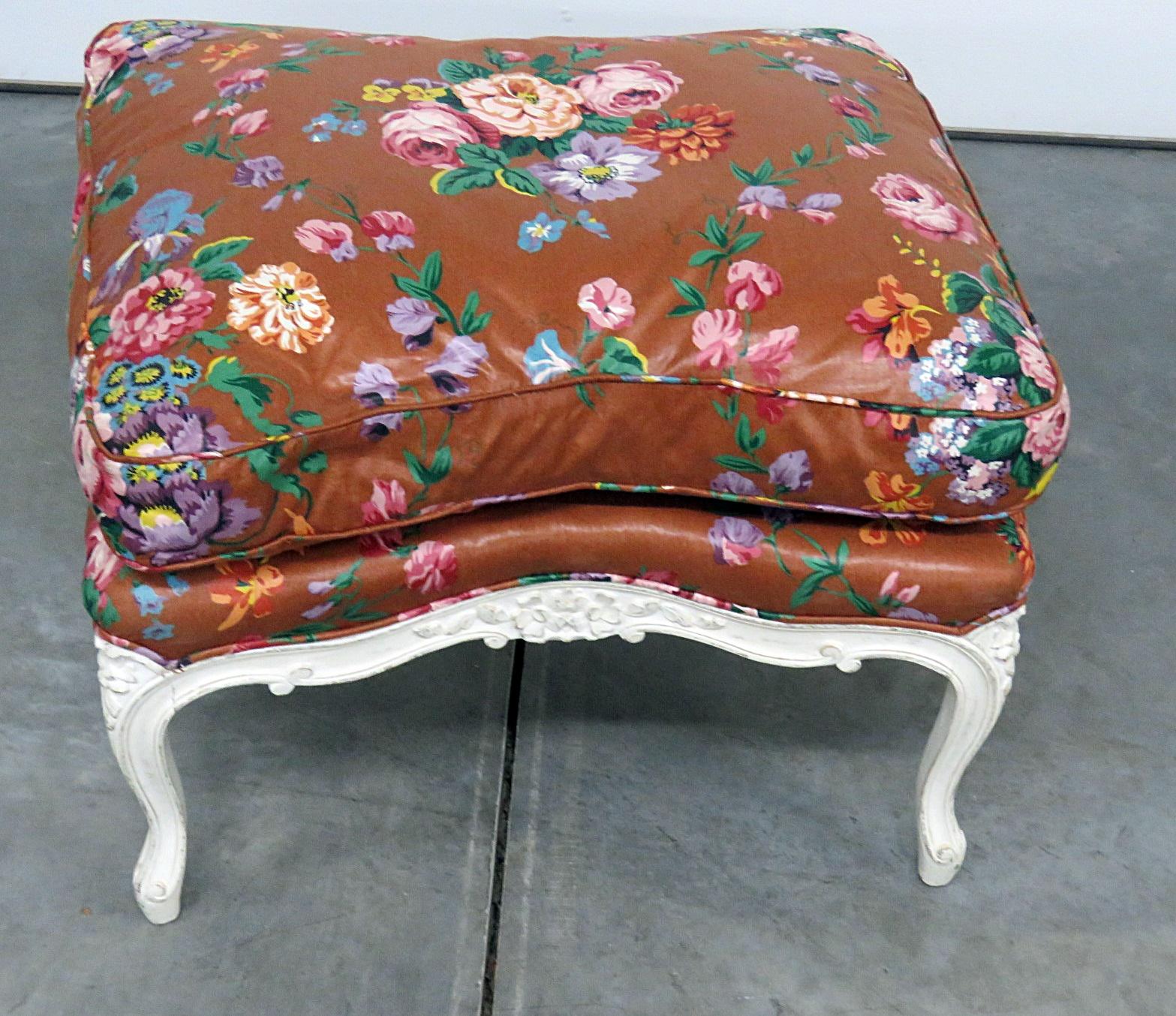 Painted Louis XV Style 3-Piece Duchess Brisee Chaise Daybed C1930s 5
