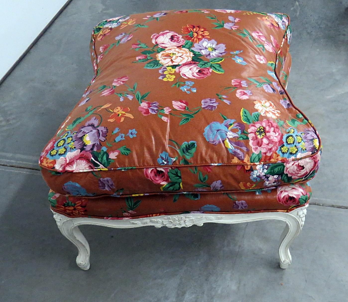 Painted Louis XV Style 3-Piece Duchess Brisee Chaise Daybed C1930s 6