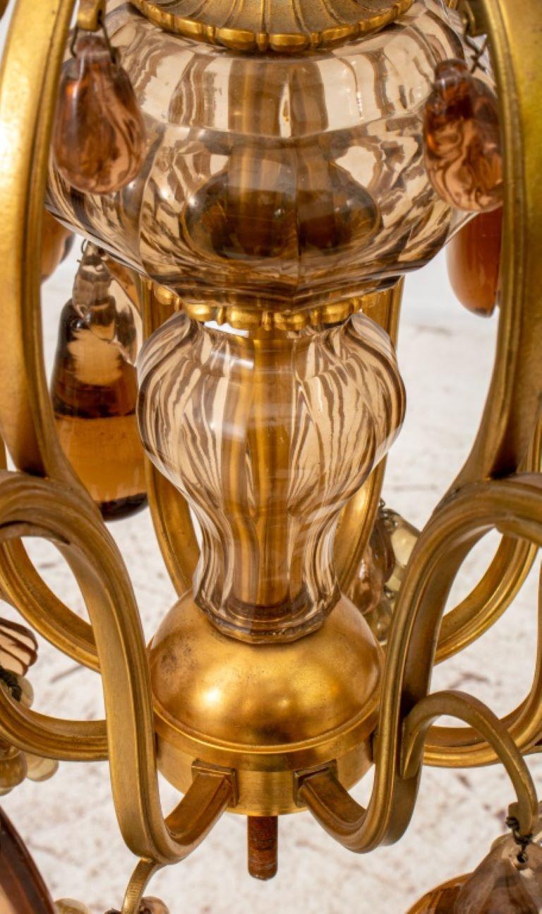Louis XV Stil Bernstein Glas 16 Light Kronleuchter im Angebot 6