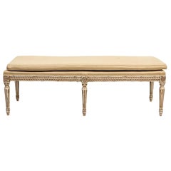 Contemporary Louis XV Style Carved Bench