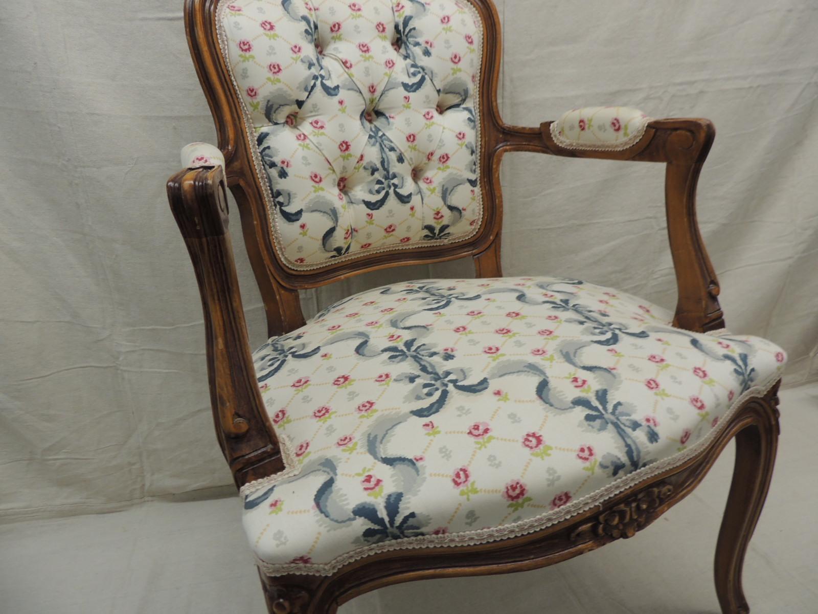 French Louis XV Style Antique Petite Armchair