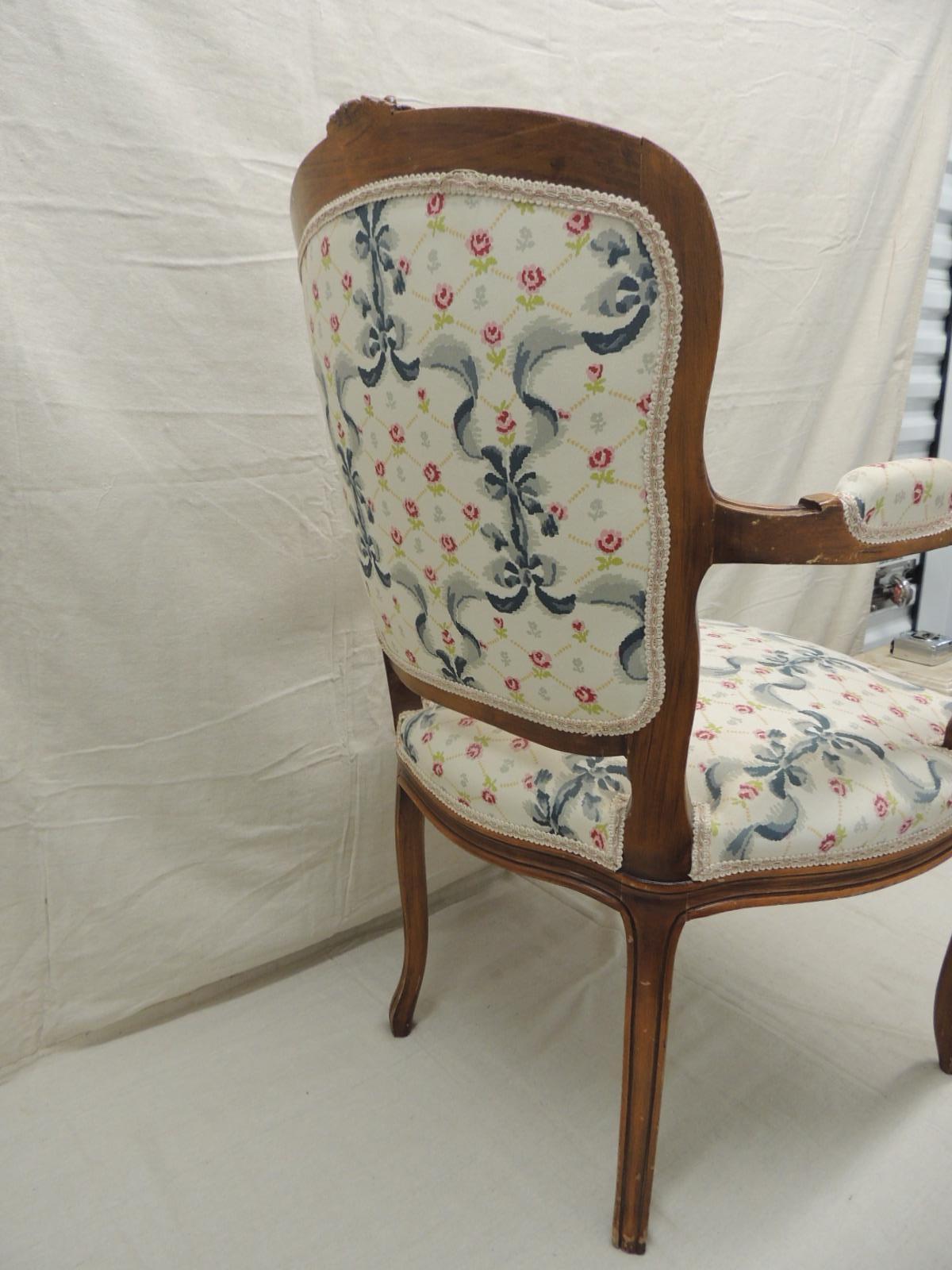 Mid-20th Century Louis XV Style Antique Petite Armchair