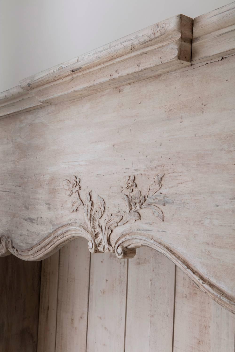 French Louis XV Style Architectural Paneling with Recessed Niche and Side Closets
