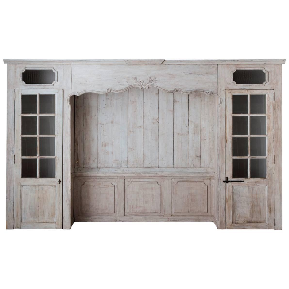Louis XV Style Architectural Paneling with Recessed Niche and Side Closets