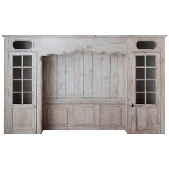 Antique Louis XV Style Architectural Paneling with Recessed Niche and Side Closets