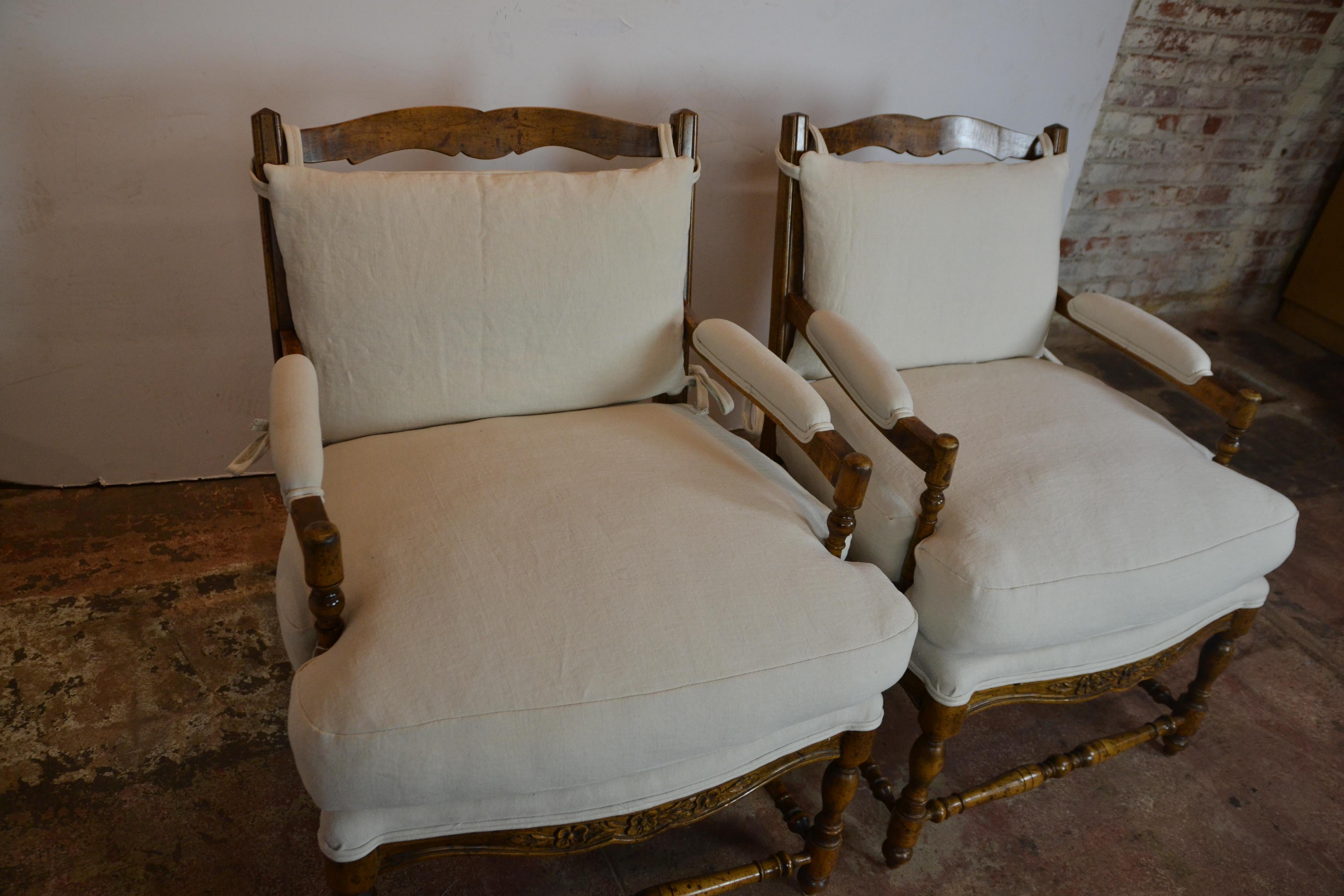 Louis XV Style Armchairs In Good Condition In Pomona, CA