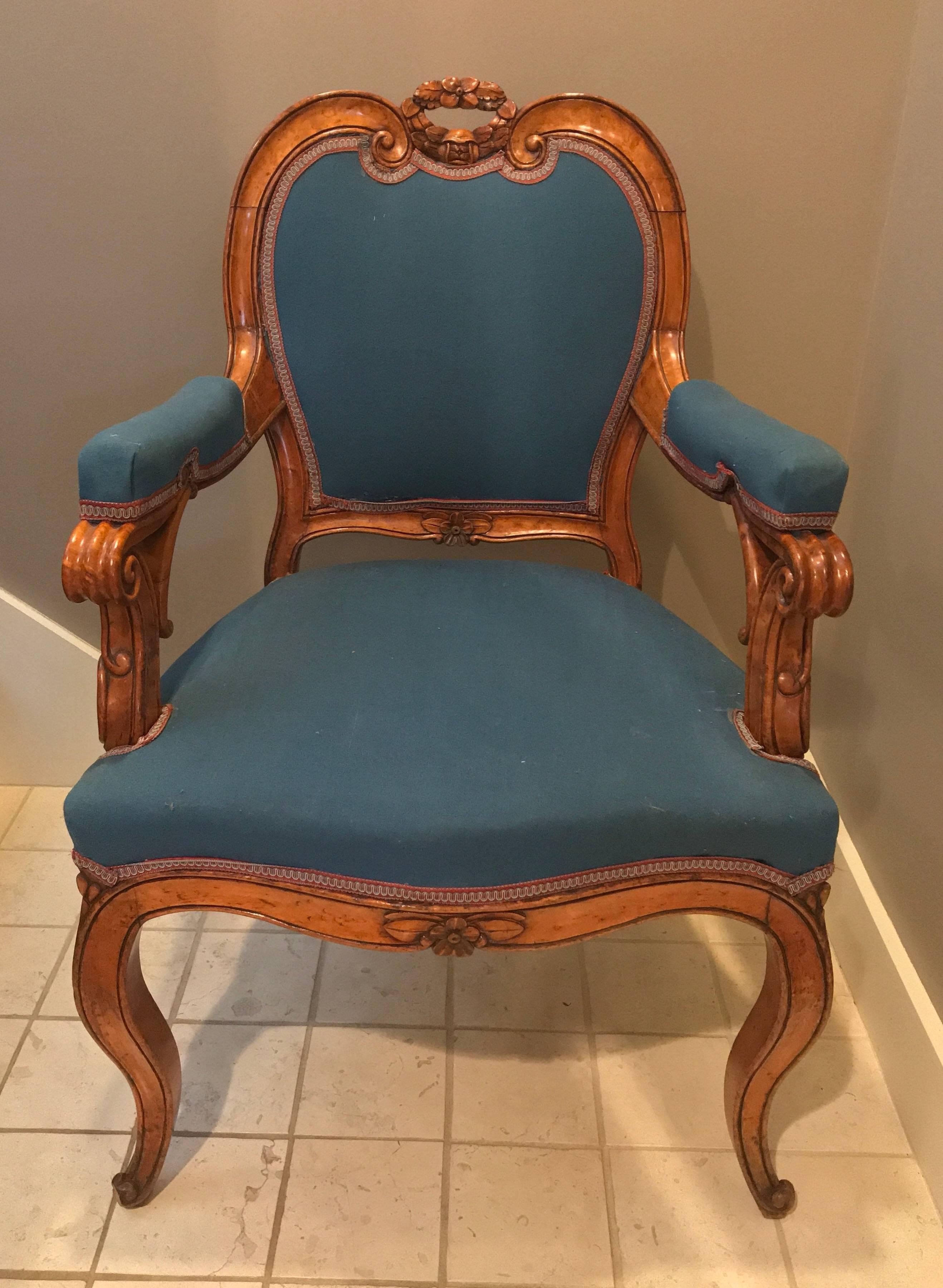 Louis XV Style Armchair, France, 19th Century For Sale 3