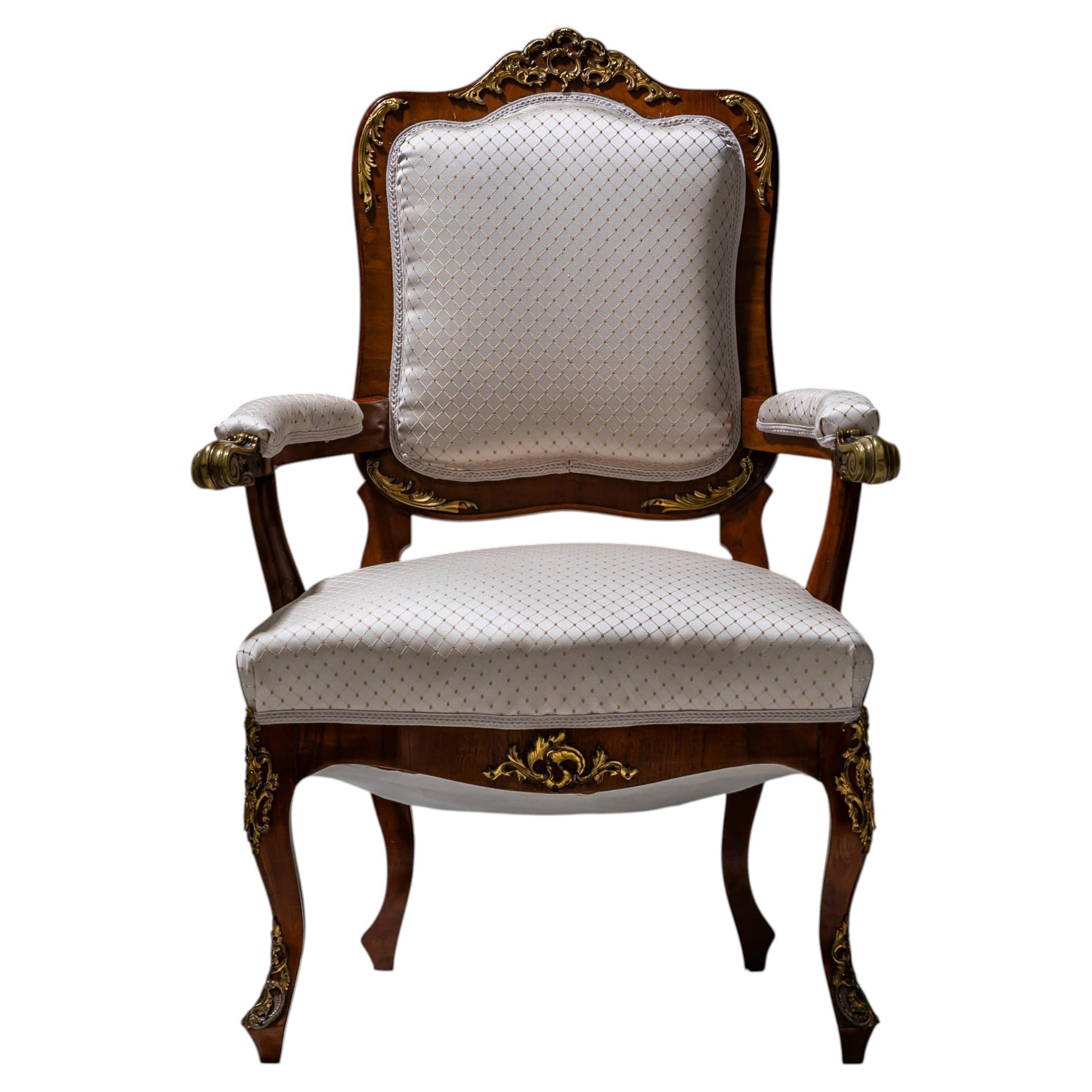 Louis XV Style Armchair, Dresden, circa 1880 For Sale