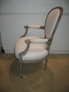Louis XV Style Armchair in Original Distressed Paint Finish