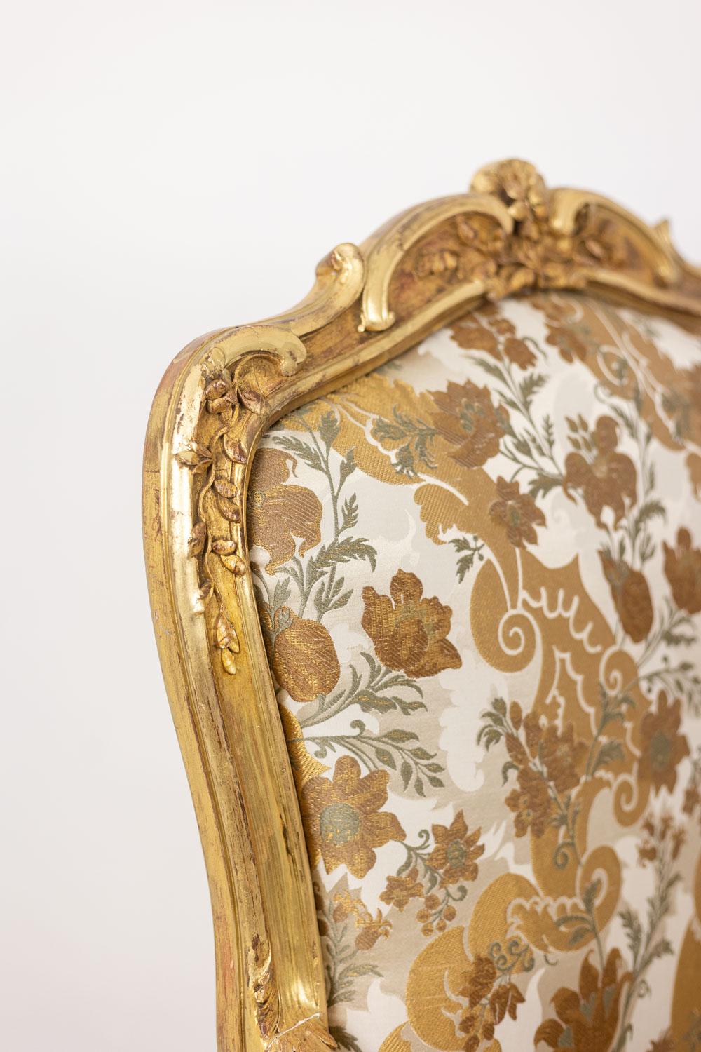 Fauteuil de style Louis XV, avec son dossier de style reine. Période 1900-1950. en vente 3