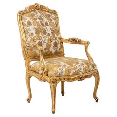 Louis XV style armchair, with its queen-style backrest. Period 1900-1950.
