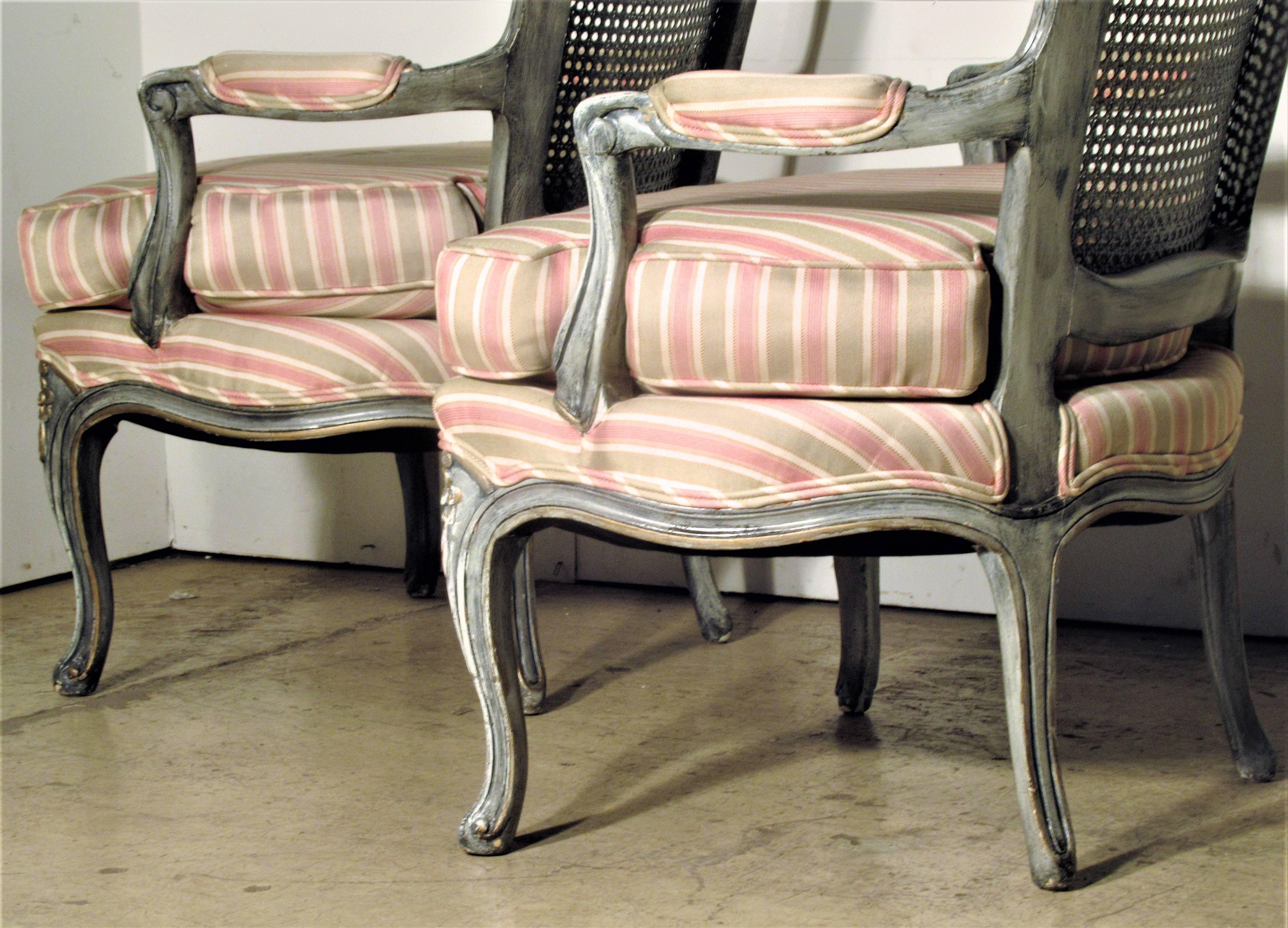 Louis XV Style Armchairs In Good Condition In Rochester, NY