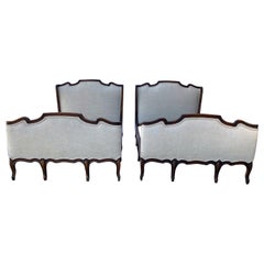 Vintage Louis XV Style Bed Frame Set of 2