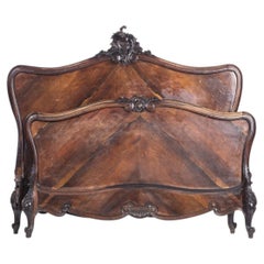 Louis XV style bed in Noble Wood - 19th century