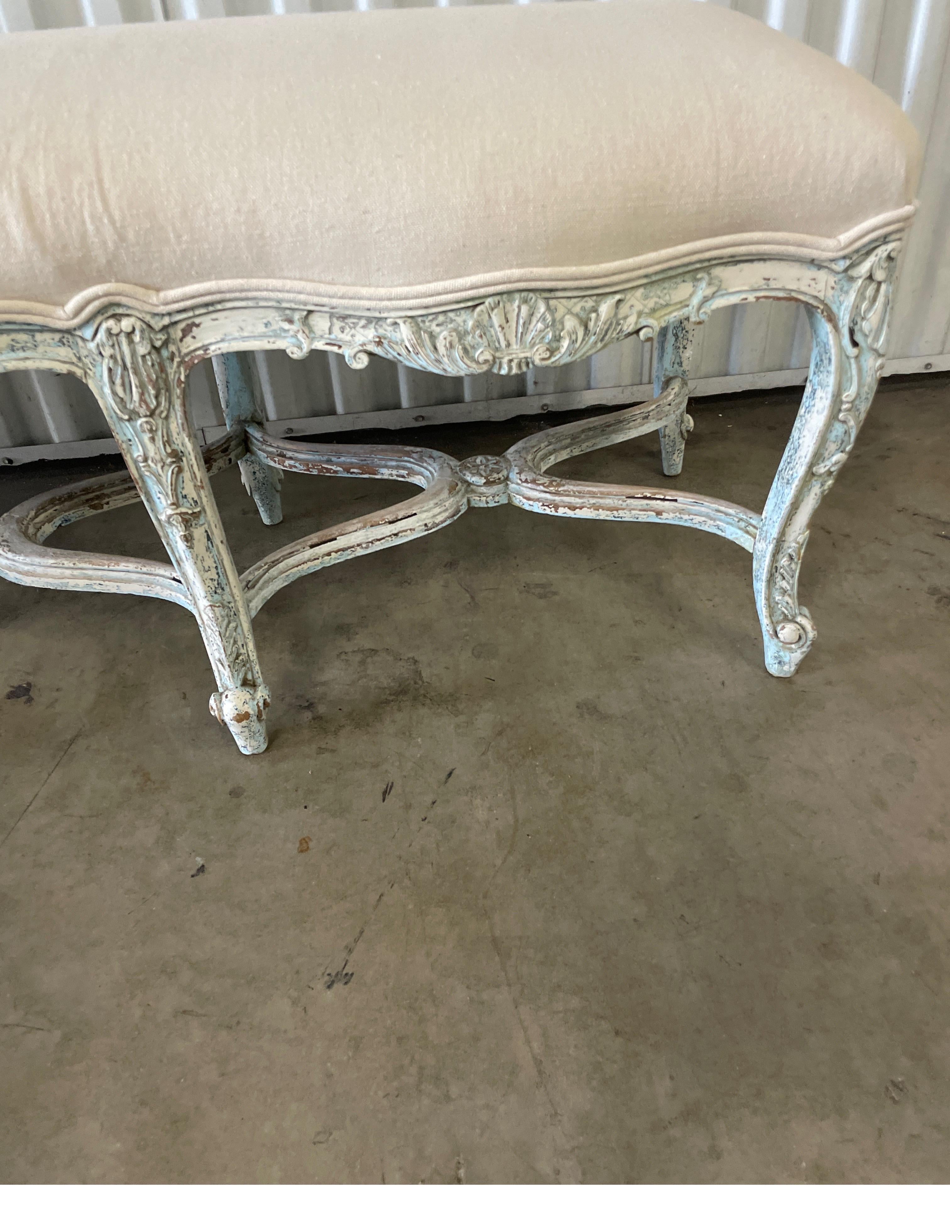French Louis XV Style Bench For Sale
