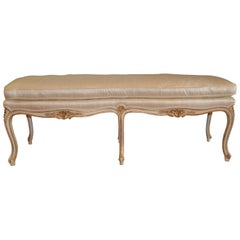 Louis XV Style Bench Showing Painted Showing Gilt Accent, for Custom Order