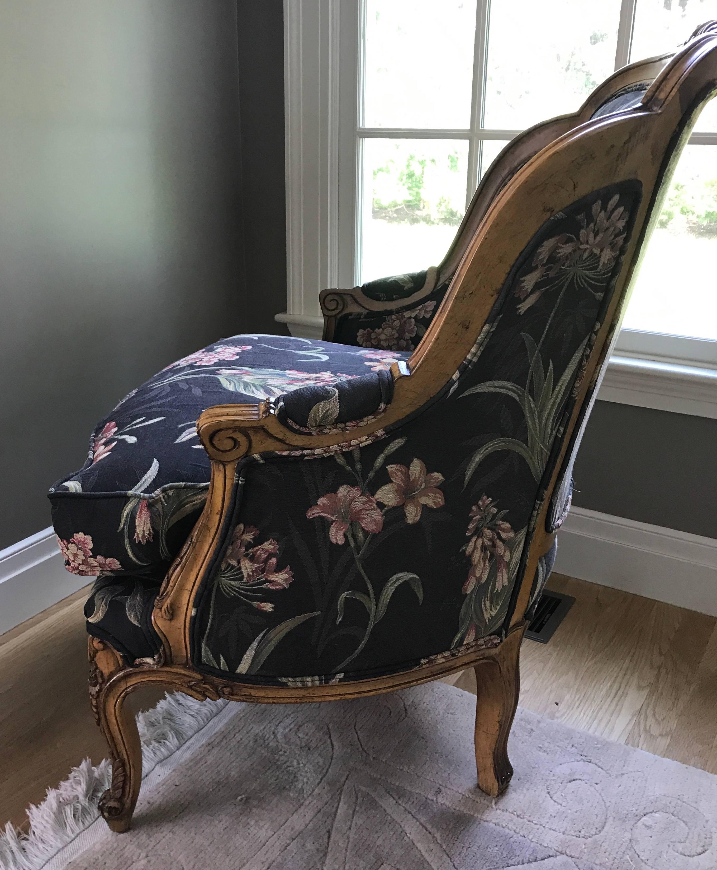 Pearwood Louis XV Style Bergere Armchair