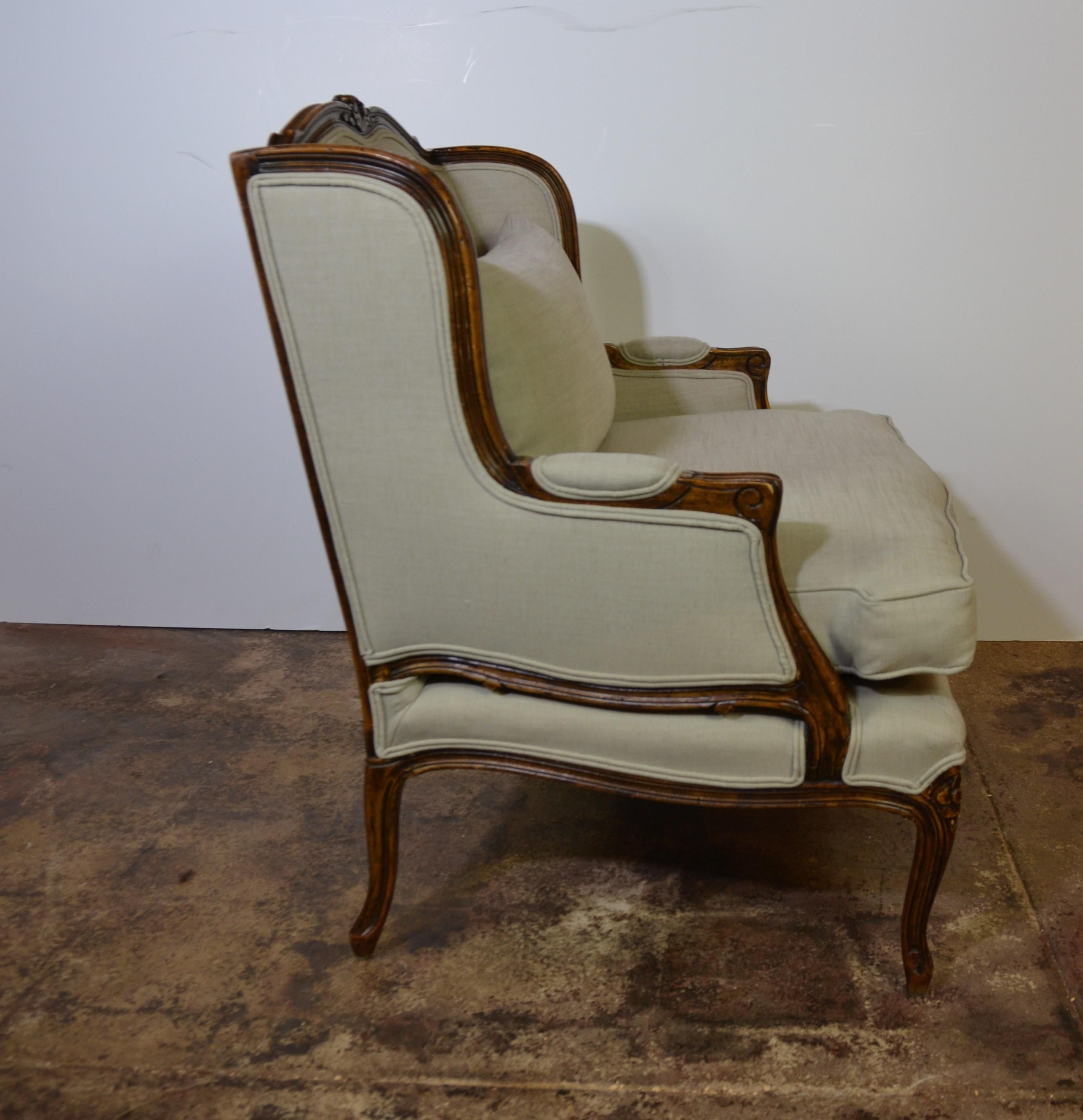 American Louis XV Style Bergere Chairs S/2