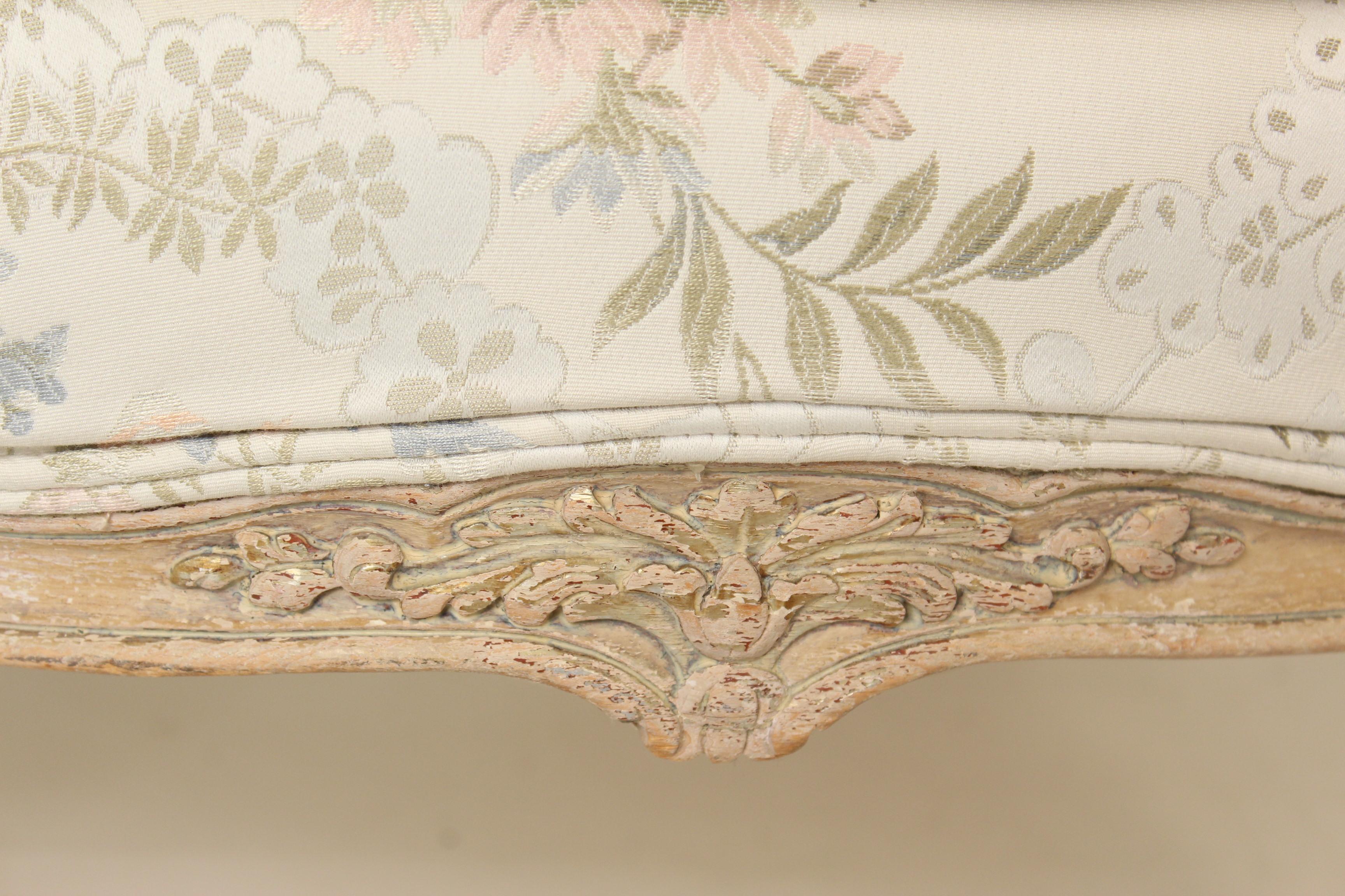 Louis XV Style Bergere with Pickled Finish 4