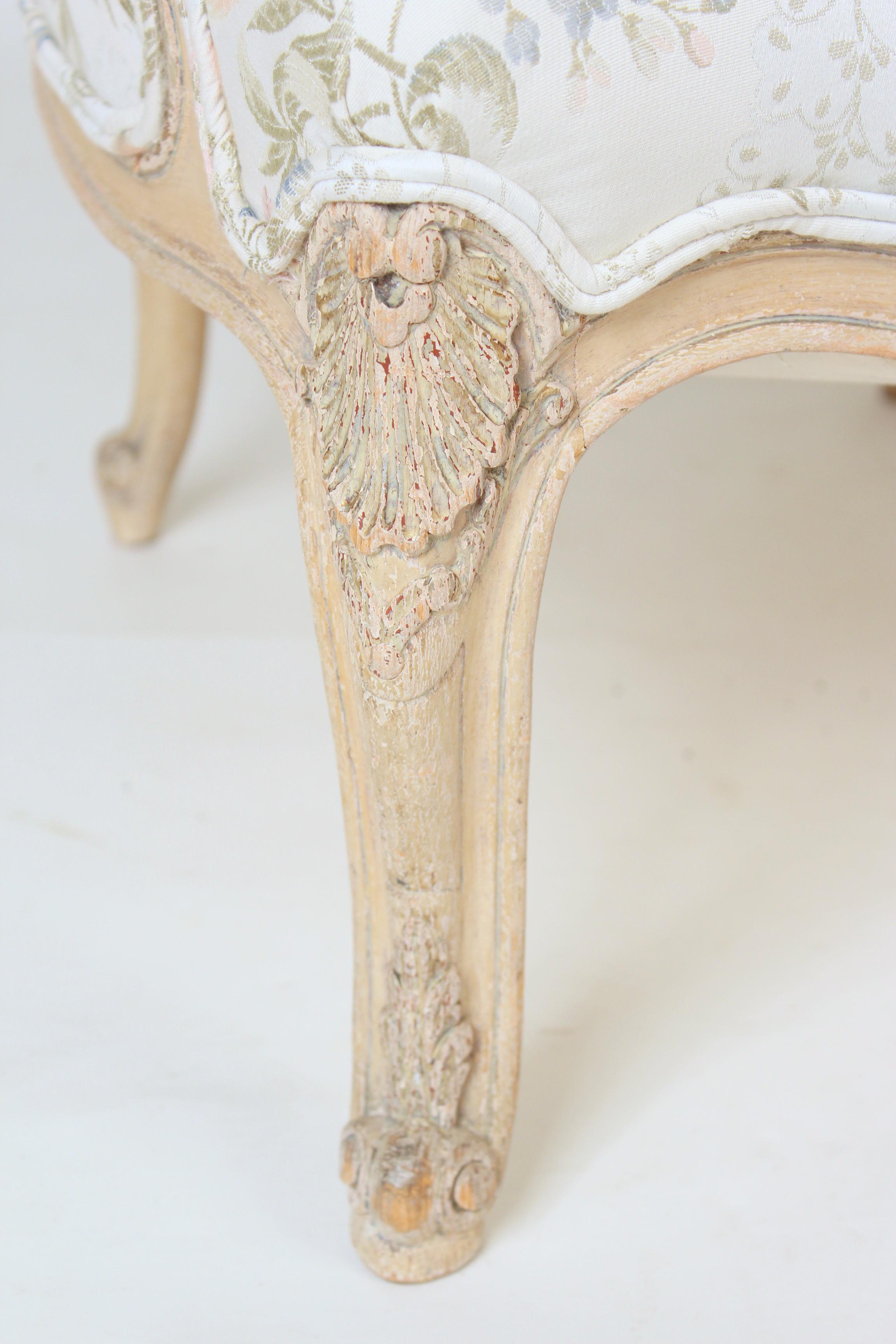 Louis XV Style Bergere with Pickled Finish 3