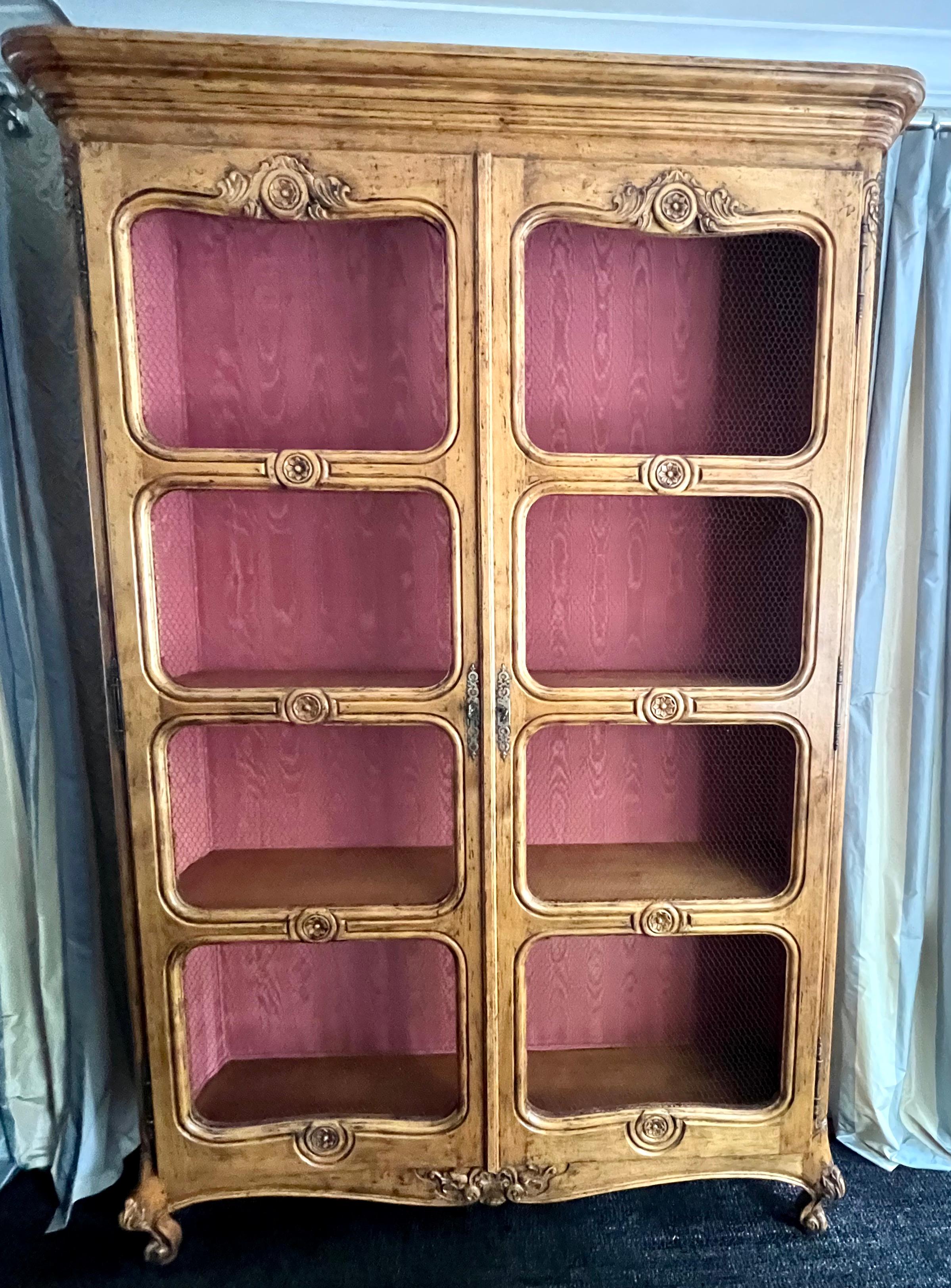 Louis XV Style Bibliotheque or Book Case In Good Condition For Sale In Los Angeles, CA