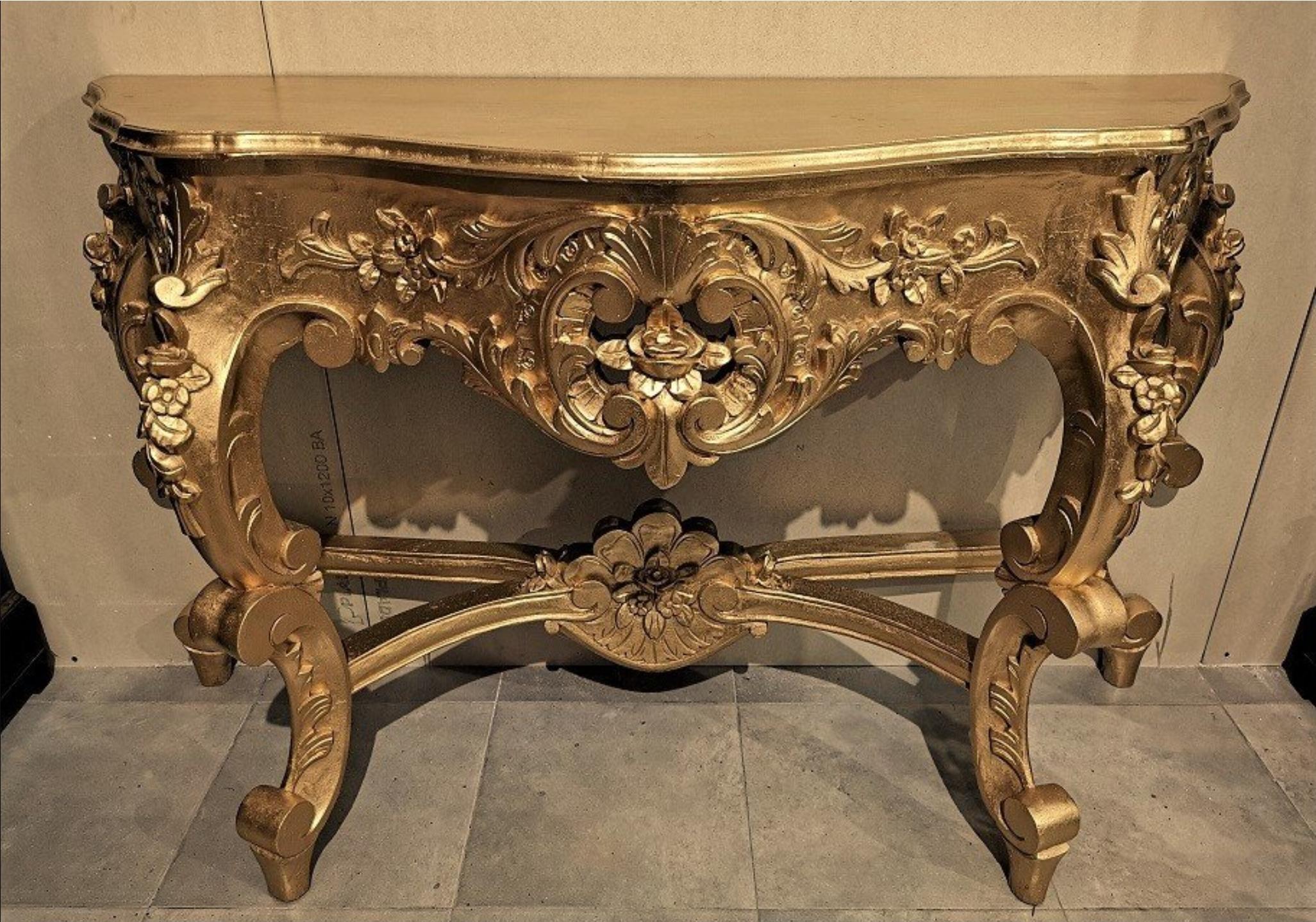 French Louis XV Style Big Console Table, France