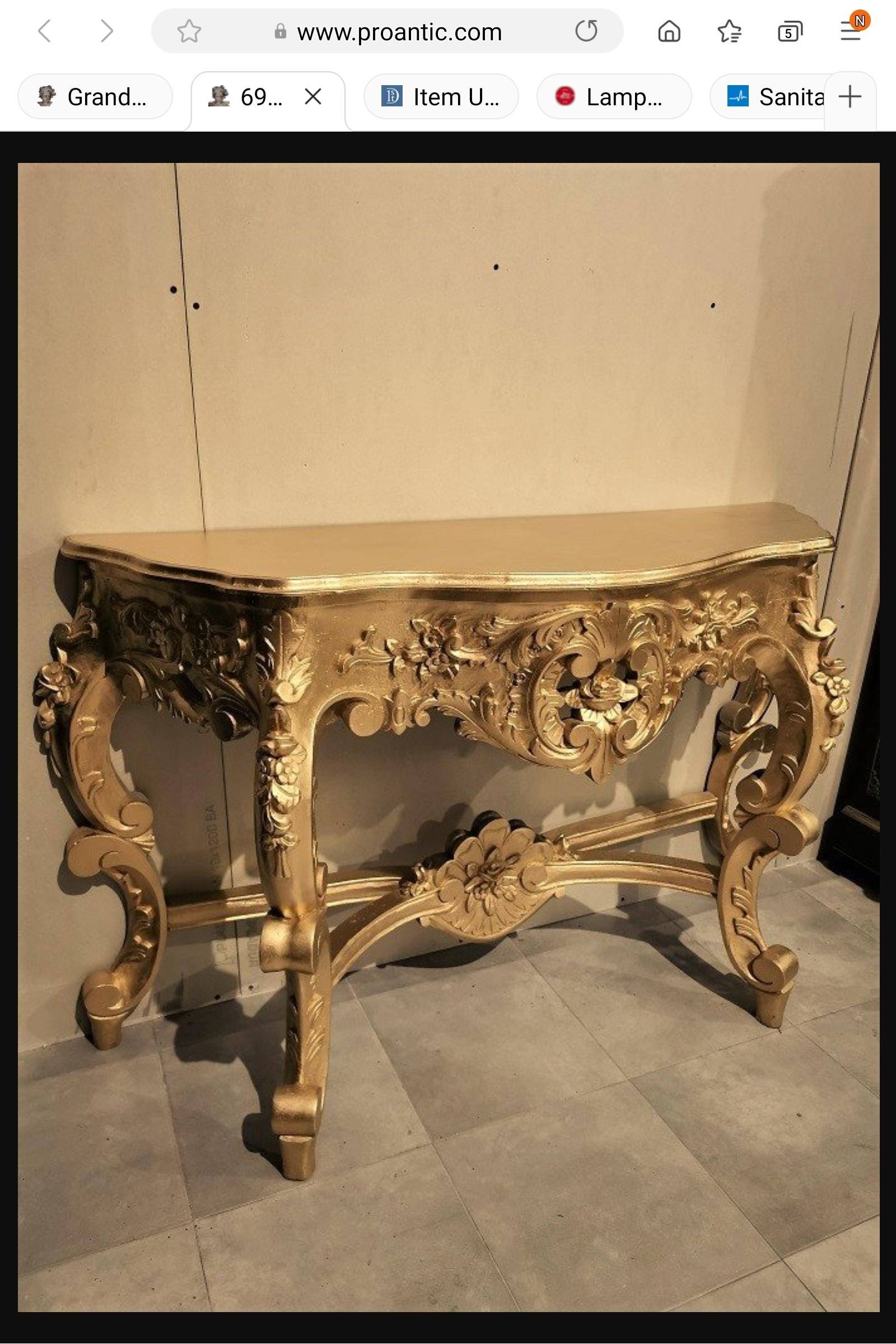 Louis XV Style Big Console Table, France In Good Condition In Paris, FR