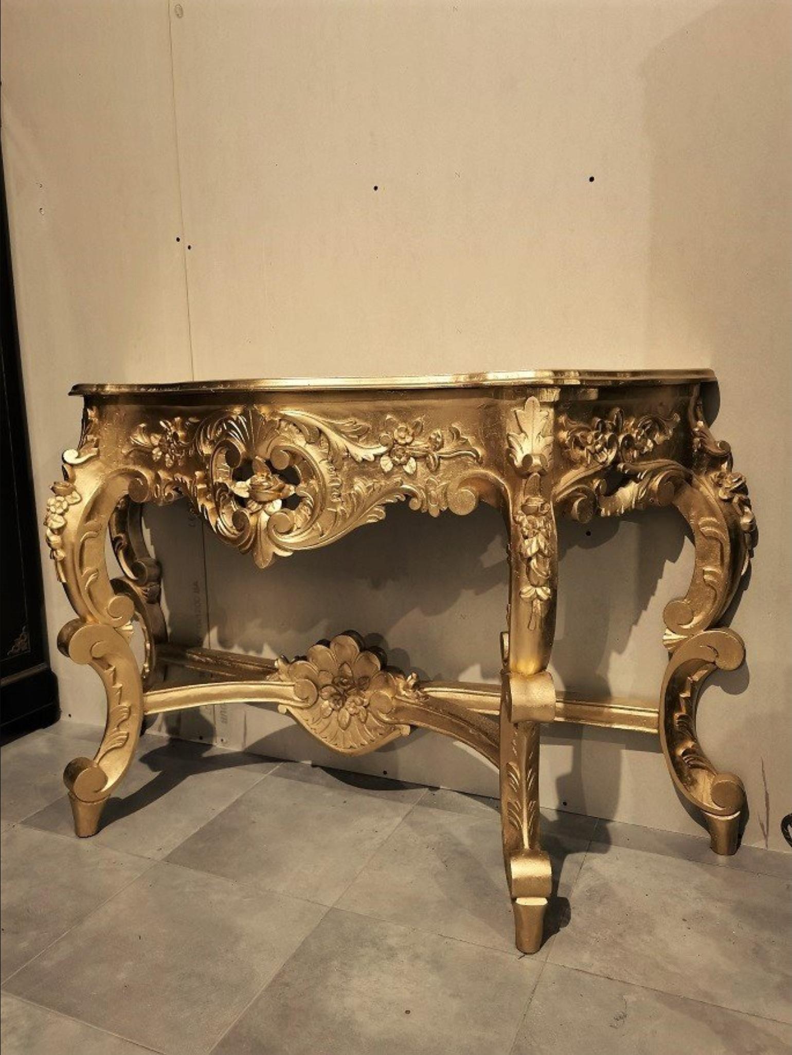 Louis XV Style Big Console Table, France 1