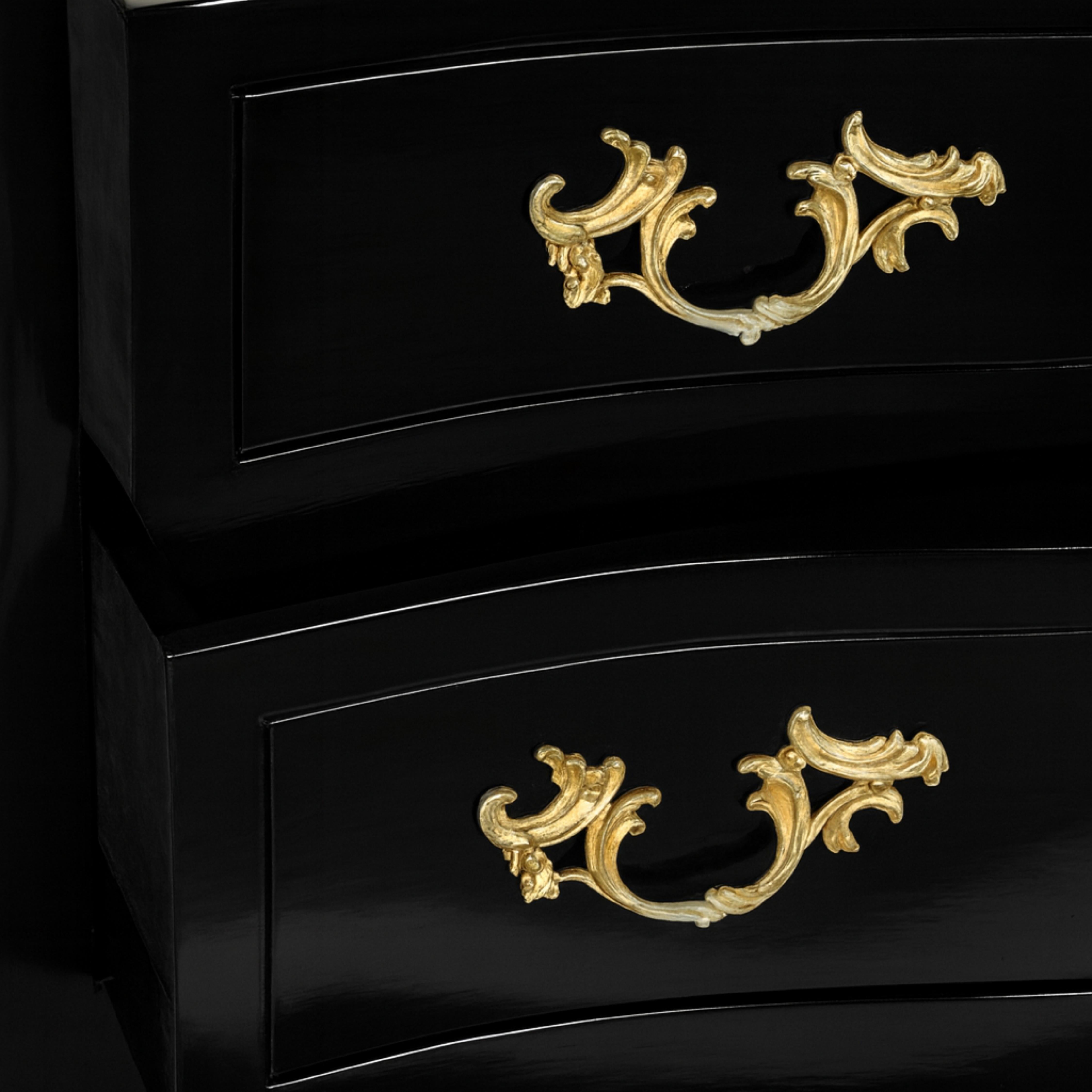 Cassettiera francese in lacca nera in stile Luigi XV, XX secolo in vendita 9