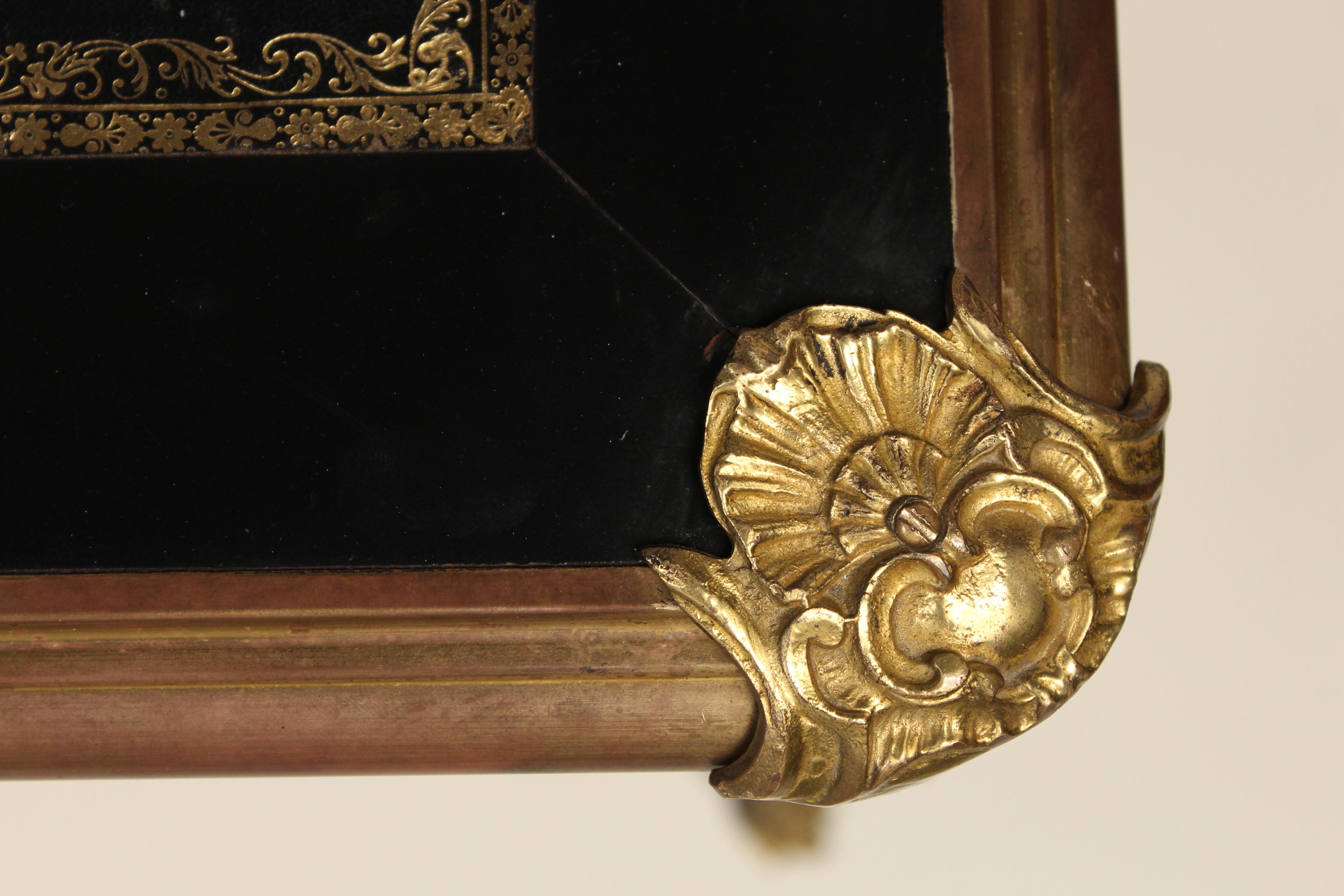 Louis XV Style Black Lacquer Gilt Bronze Mounted Desk 9