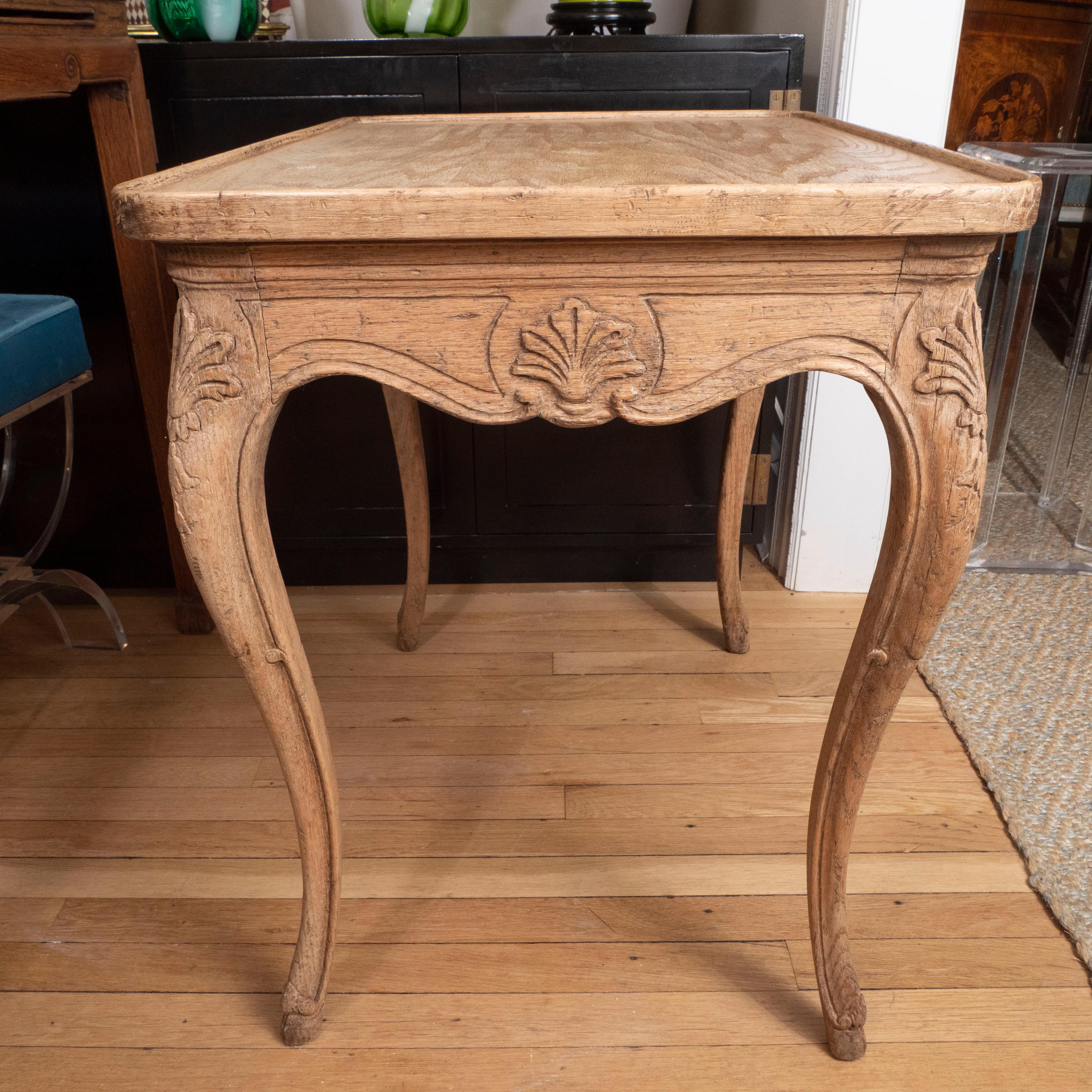 Louis XV Style Bleached Oak Table 5