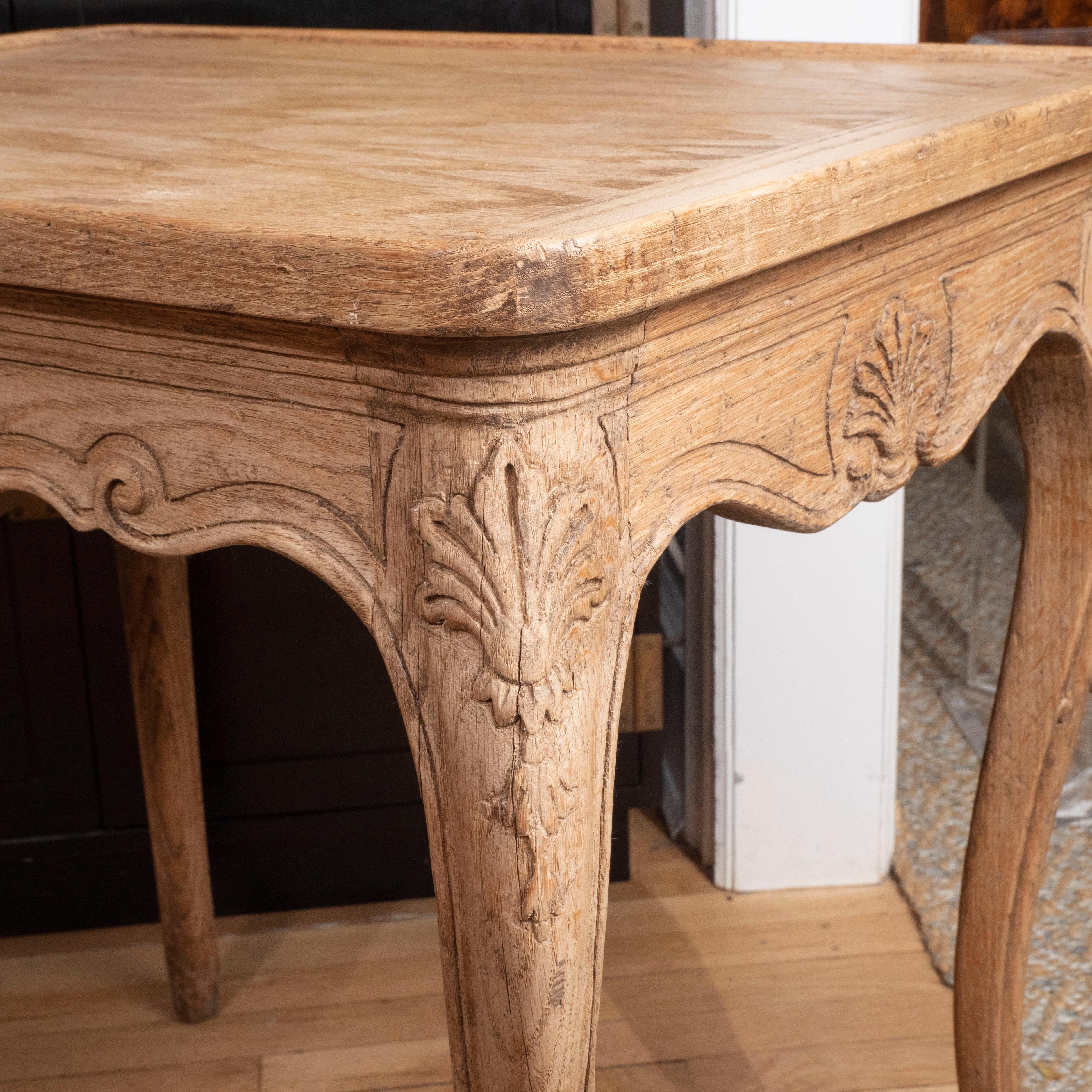 Louis XV Style Bleached Oak Table 4