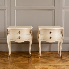 Louis XV style Bombe Bedside Tables made by La Maison London