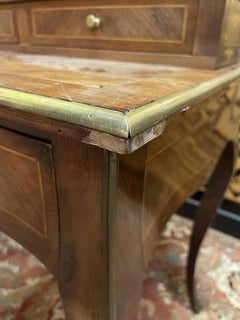 Louis XV Style Bonheur-du-jour – Marquetry, Brass, 19th Century