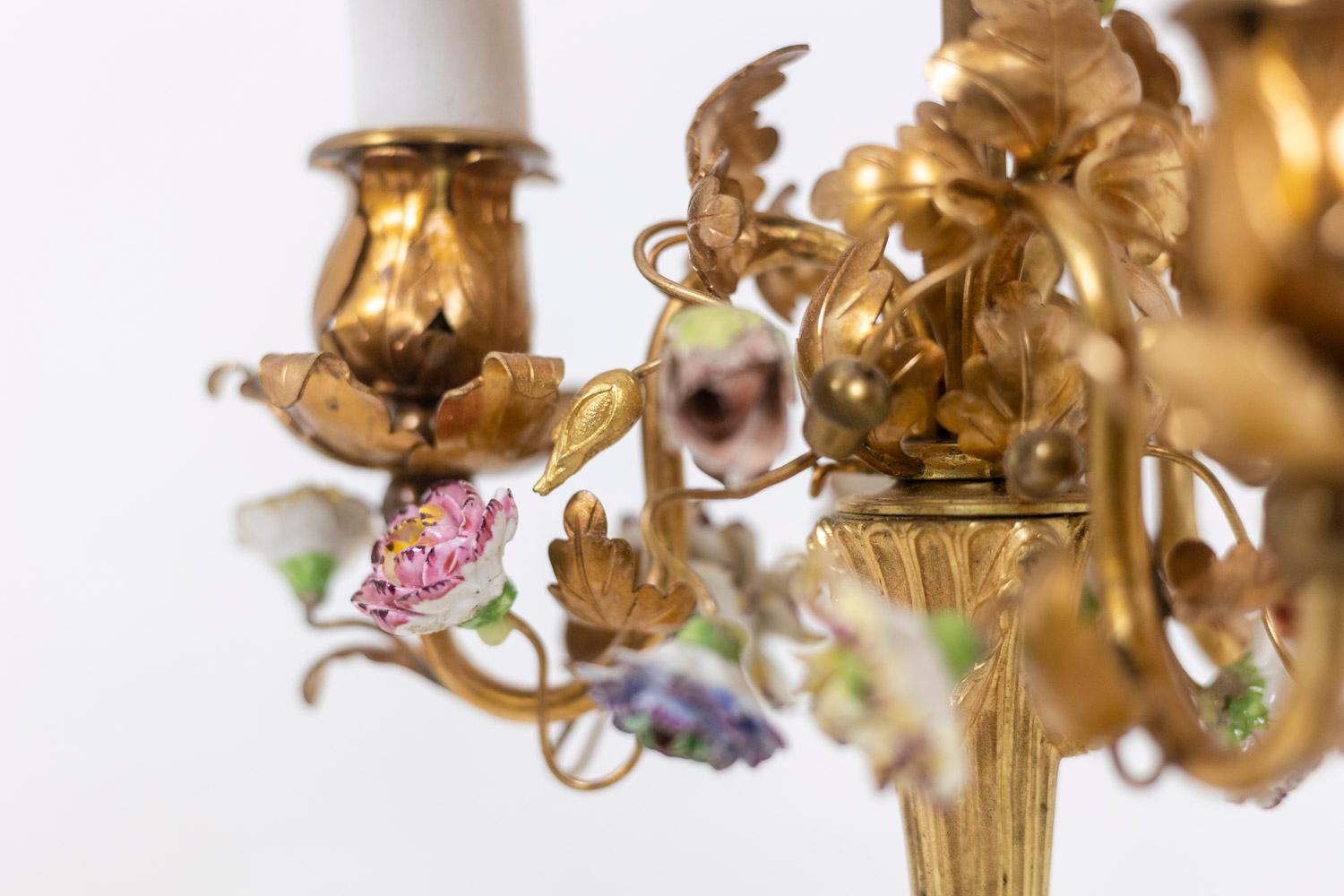 Louis XV style bouillotte lamp, circa 1900 In Good Condition For Sale In Saint-Ouen, FR