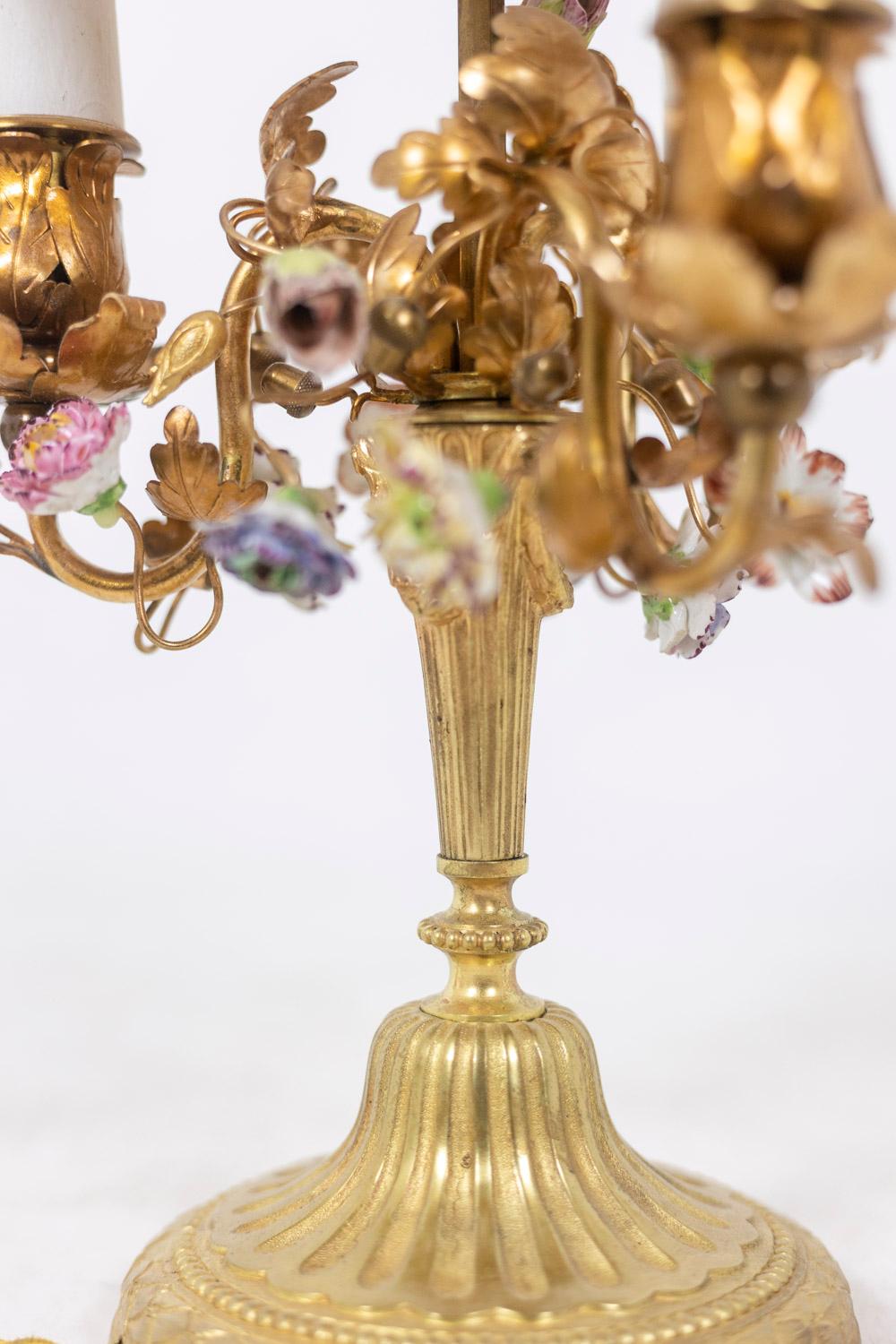 Early 20th Century Louis XV style bouillotte lamp, circa 1900 For Sale