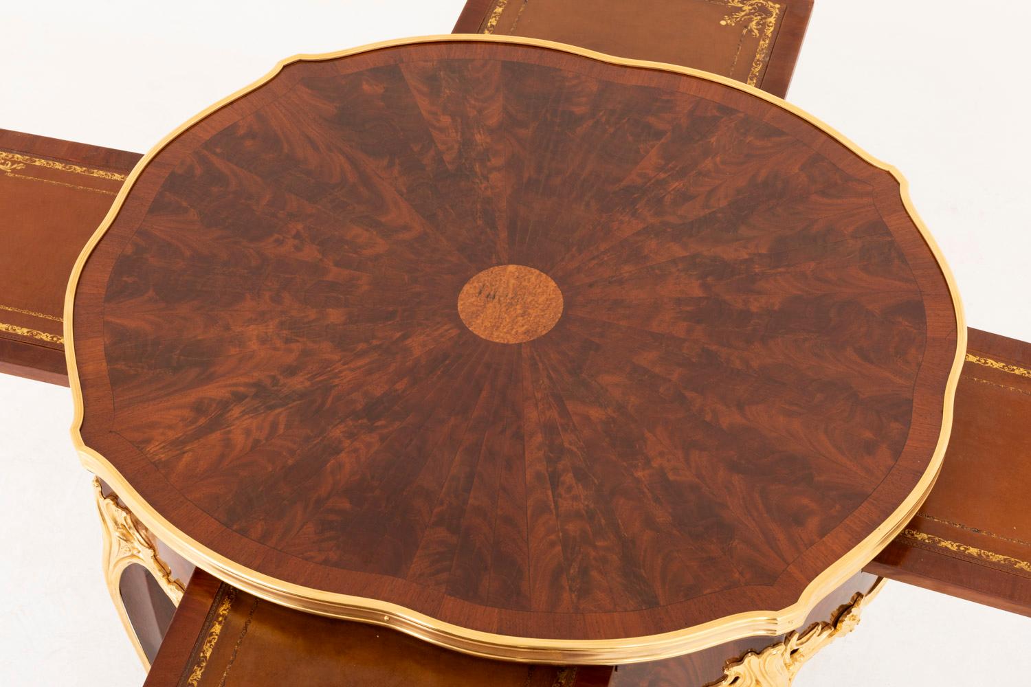 Table bouillotte de style Louis XV en bois de violette, fin du 19ème siècle Bon état - En vente à Saint-Ouen, FR
