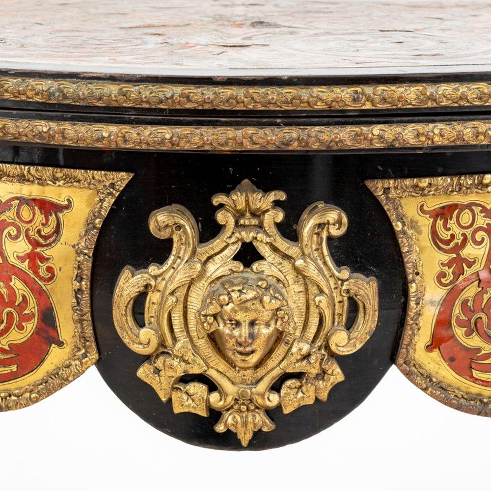 Inlay Louis XV Style Boulle Card Table For Sale