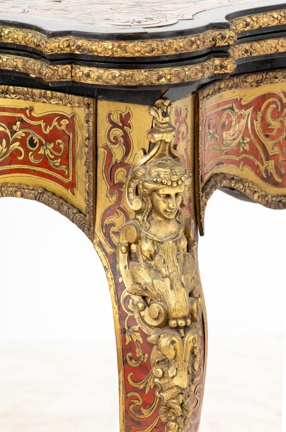 19th Century Louis XV Style Boulle Card Table For Sale