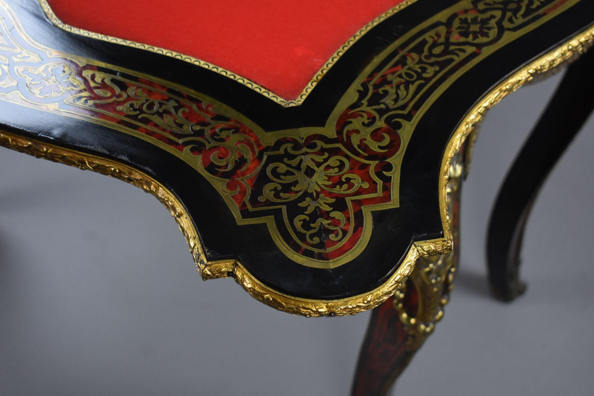 Louis XV Style Boulle Marquetry Card Table by Edwards & Roberts For Sale 6