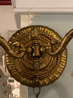 Louis XV Style Brass Double Globe Wall Sconce