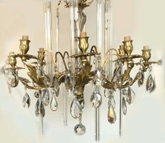Louis XV Style Bronze and Crystal Chandelier