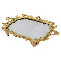 Louis XV Style Bronze and Mirror Table Centerpiece, France, 19th Century