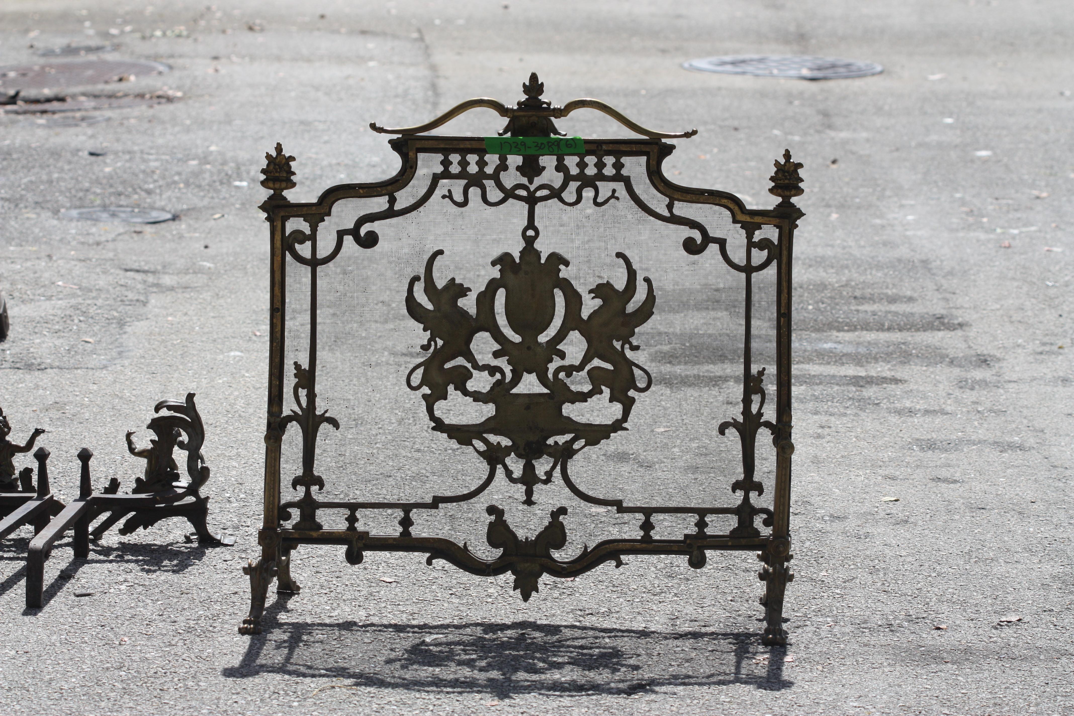 Louis XV Style Bronze Fireplace Suite  For Sale 1