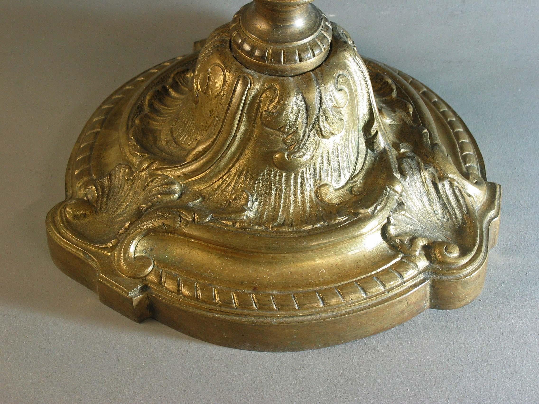 Louis XV Style Bronze Five-Light Candelabra For Sale 2
