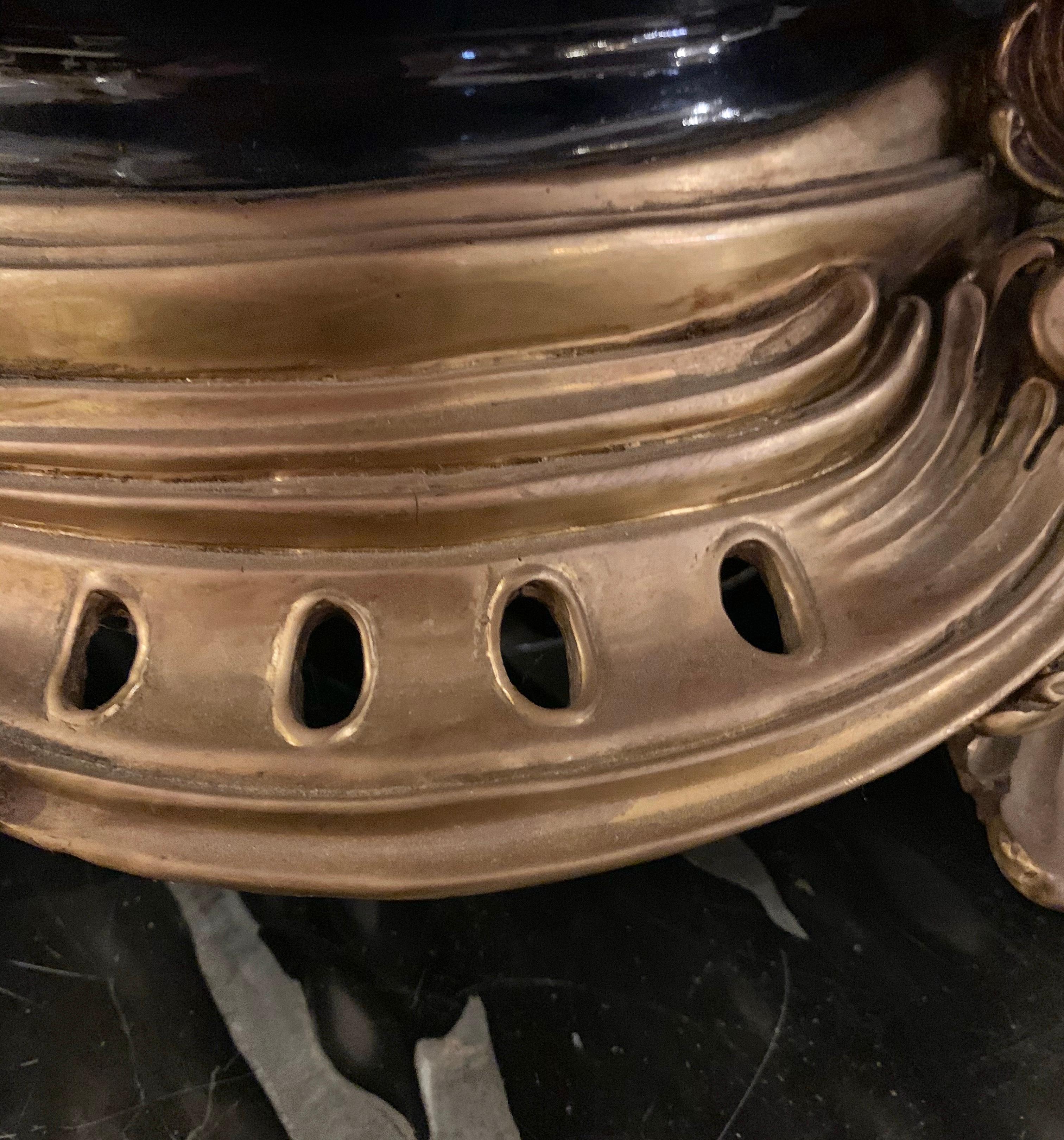 Louis XV Style Bronze Mounted Cobalt Blue Center Jardinière Planter 1