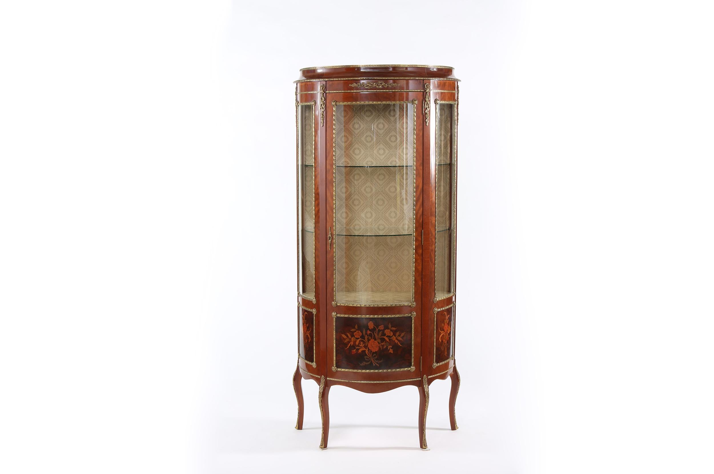 Louis XV Style Bronze Mounted Display Cabinet For Sale 5