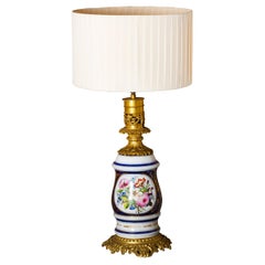 Louis XV Style Bronze Porcelain Table Lamp, 20th Century