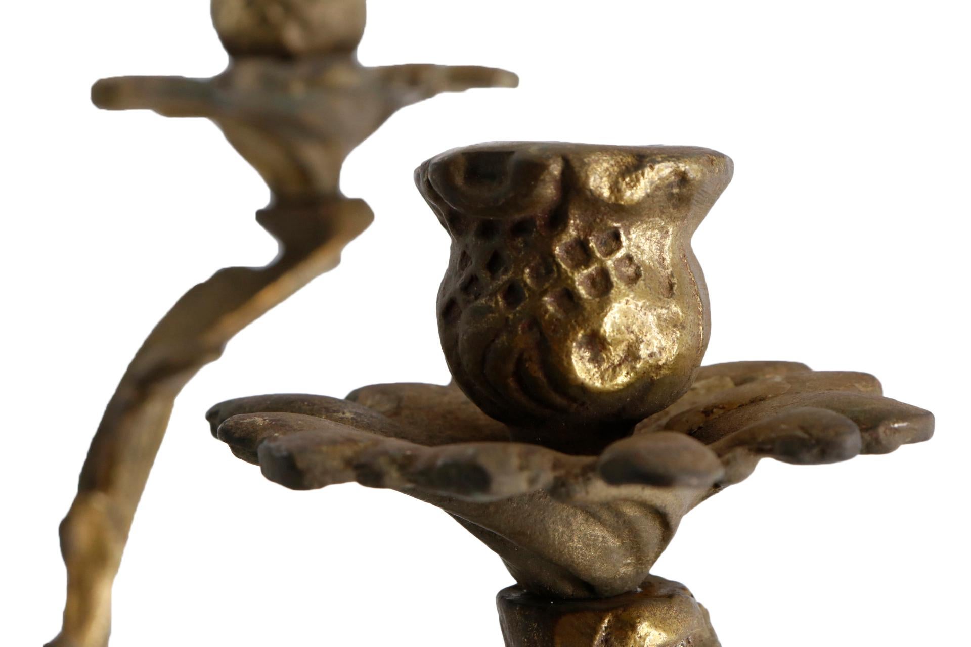 Brass Louis XV Style Bronze Sconces, a Pair