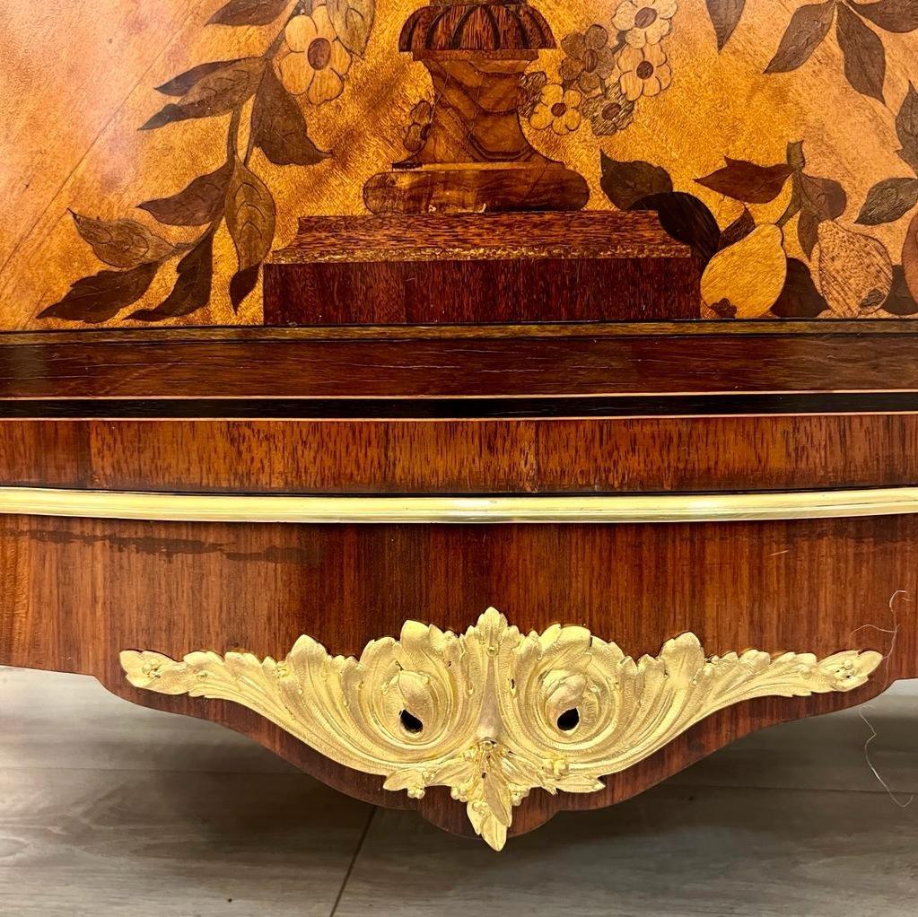 Louis XV-Style Buffet with Floral Marquetry from the Napoleon III era For Sale 2
